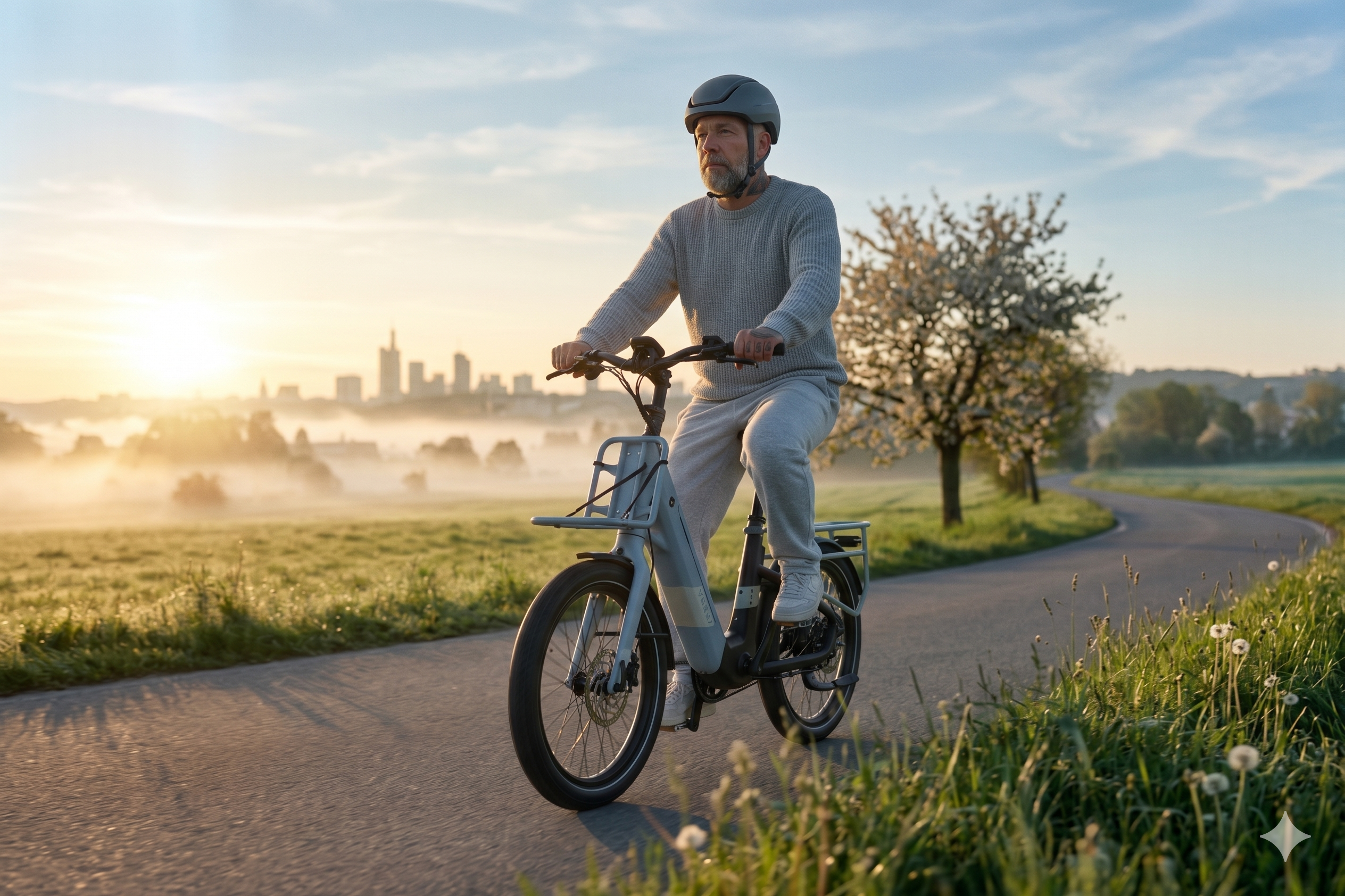 CAL 20 vor Stadtkulisse im Morgennebel