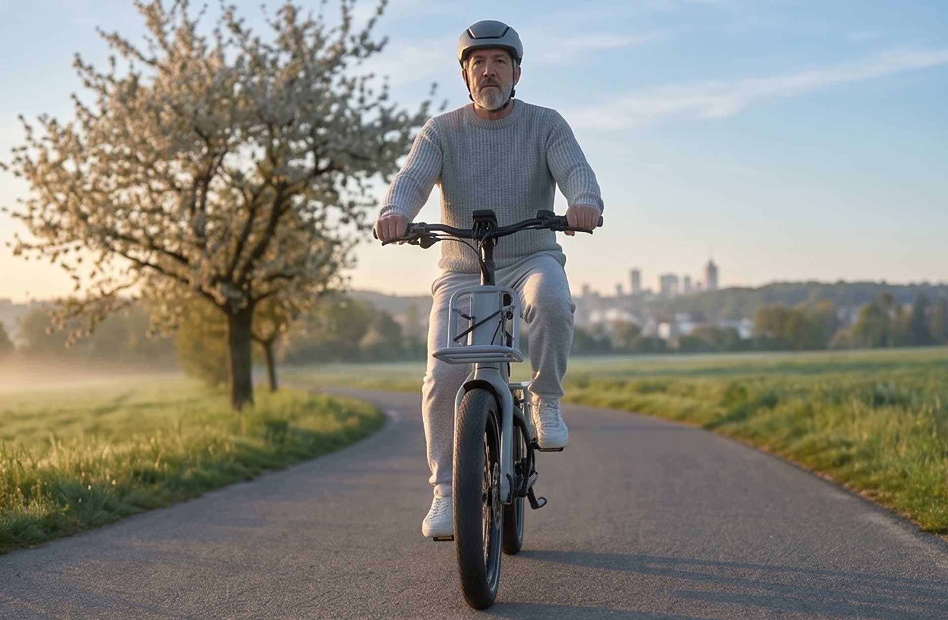 CAL 20 Frontalansicht im Park bei Sonnenaufgang