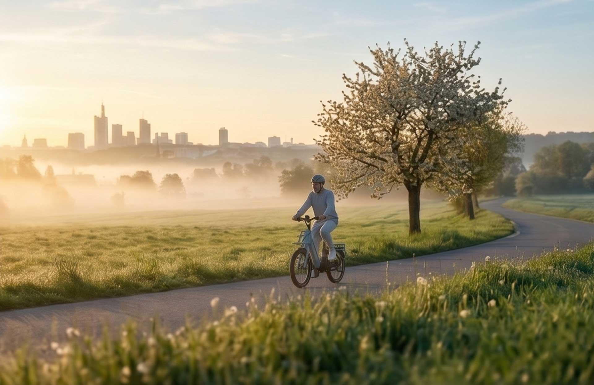 CAL 20 in Wiesenlandschaft vor Frankfurter Skyline